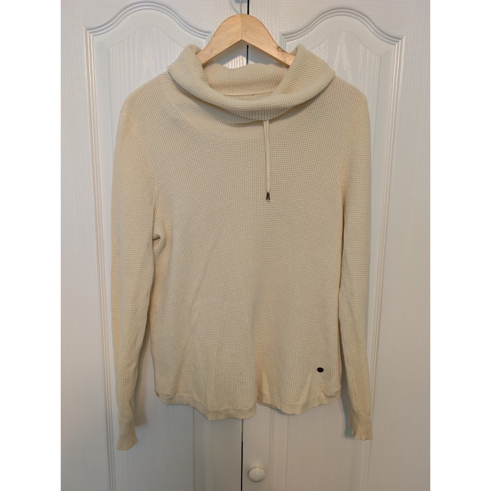 LRL Lauren Jeans CO Ralph Lauren Cream High Neck Knit Sweater Size M Women's - Picture 1 of 5